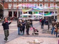 Soap Bubble Street Entertainer Royalty Free Stock Photo