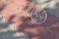 Soap bubble flying in the air Royalty Free Stock Photo