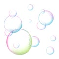 Soap bubble on white background isolated vector illustration