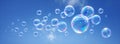 Soap bubbles against a blue sky - 3D illustration