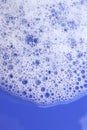 Soap Bubbles on Blue Royalty Free Stock Photo