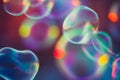 Soap bubbles floating in the air Royalty Free Stock Photo