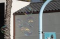 Soap bubbles in front of a h otel at Pacific Beach near Crystal Pier, San Diego Royalty Free Stock Photo