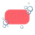 Soap with bubbles icon symbol wash hands