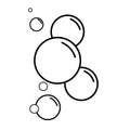 Soap bubbles icon on white background. flat style. bubbles icon for your web site design, logo, app, UI. soap foam symbol.