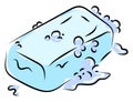 Soap with bubbles, illustration, vector Royalty Free Stock Photo