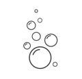 Soap bubbles. Oxygen bubbles in water. foam shampoo. Vector illustration