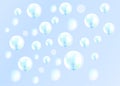 Soap bubbles pattern background vector illustration Royalty Free Stock Photo