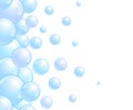 Soap bubbles pattern. Repeated vertical foam decoration. Soap bubbles wallpaper. Vector