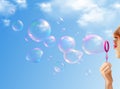 Soap Bubbles Realistic Background