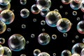 Soap bubbles seamless pattern. Vector Royalty Free Stock Photo