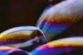 Soap bubbles, unusual colors and shapes