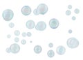 Soap bubbles on a white background Royalty Free Stock Photo
