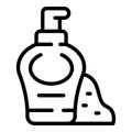 Soap coco icon outline vector. Cosmetic coconut