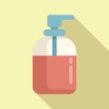Soap dispenser bottle icon flat vector. Liquid container Royalty Free Stock Photo