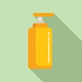 Soap dispenser bottle icon flat vector. Sprayer mist