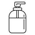 Soap dispenser bottle icon outline vector. Liquid container Royalty Free Stock Photo