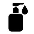 Soap dispenser bottle vector icon