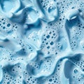 Soap foam blue background. Top view. Royalty Free Stock Photo