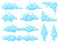 Soap foam bubbles for bath, laundry, dishwashing. Blue foam from the use of detergents. Vector illustration Royalty Free Stock Photo
