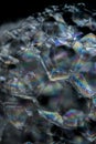 Soap foam bubbles macro Royalty Free Stock Photo