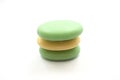 Soap, green, yellow, white background Royalty Free Stock Photo