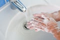 Soap hand washing Royalty Free Stock Photo