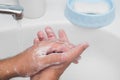 Soap hand washing Royalty Free Stock Photo
