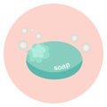 Soap icon with bubbles Royalty Free Stock Photo