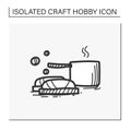 Soap making hand draw icon