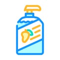 soap mango color icon vector illustration line