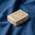 Soap\'s uneven coloration and texture suggest artisanal or handmade Royalty Free Stock Photo