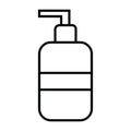 Soap or shampoo liquid icon with outline and line style
