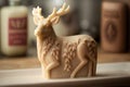 Soap Shaped Like A Reindeer. Generative AI