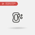 Soap Simple vector icon. Illustration symbol design template for web mobile UI element. Perfect color modern pictogram on editable