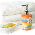 Soap and towels Royalty Free Stock Photo