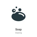 Soap vector icon on white background. Flat vector soap icon symbol sign from modern cleaning collection for mobile concept and web Royalty Free Stock Photo