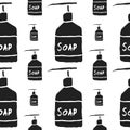 Soap vector seamless pattern