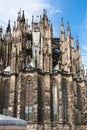 Soapbubbles and wall of Cologne Cathedral Royalty Free Stock Photo