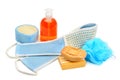 Soaps and sponge Royalty Free Stock Photo