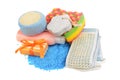 Soaps and sponge Royalty Free Stock Photo