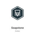 Soapstone vector icon on white background. Flat vector soapstone icon symbol sign from modern zodiac collection for mobile concept Royalty Free Stock Photo