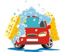 Soapy car Royalty Free Stock Photo