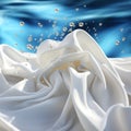 Soapy cleanse White clothes soak in detergent water for washing