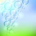 Soaring bubbles background