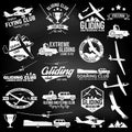 Soaring club retro badges and design elements.