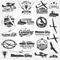 Soaring club retro badges and design elements.