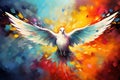 Soaring Dove holy spirit fly. Generate Ai Royalty Free Stock Photo
