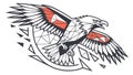 Soaring Eagle in Geometric Flight Abstract Vector, vector design Generative AI Royalty Free Stock Photo
