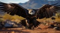 the soaring motion of a condor, showcasing its wide wingspan